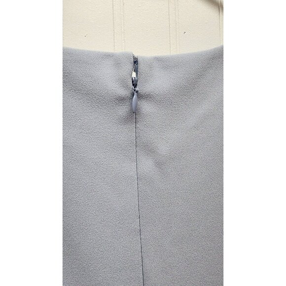 Banana Republic Light Blue Cap Sleeve Sheath Dress With Pleated Neckline Size 8 - Picture 8 of 12